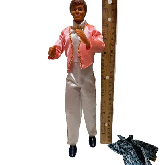 Vintage Ken Doll Pink & White Tuxedo and Extra Shirt - Picture 2 of 9